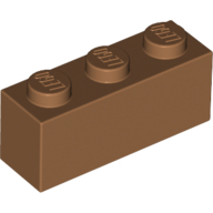 Lego kostka (kostička) 1x3, tělová tmavší (4569536, 6192922)
